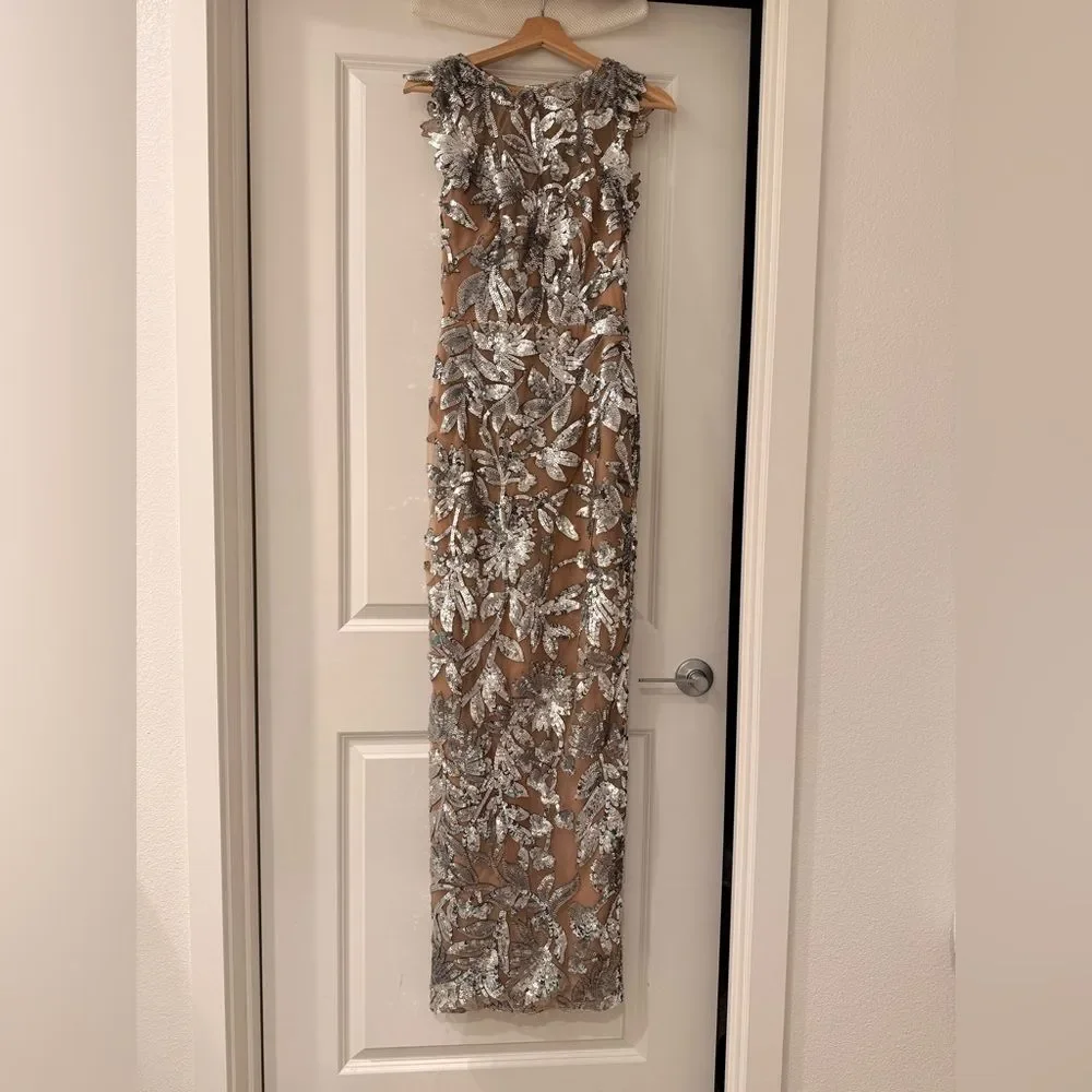NWOT BRONX AND BANCO Violet Maxi Dress in Dark Silver, wedding guest dress - Picture 4 of 16